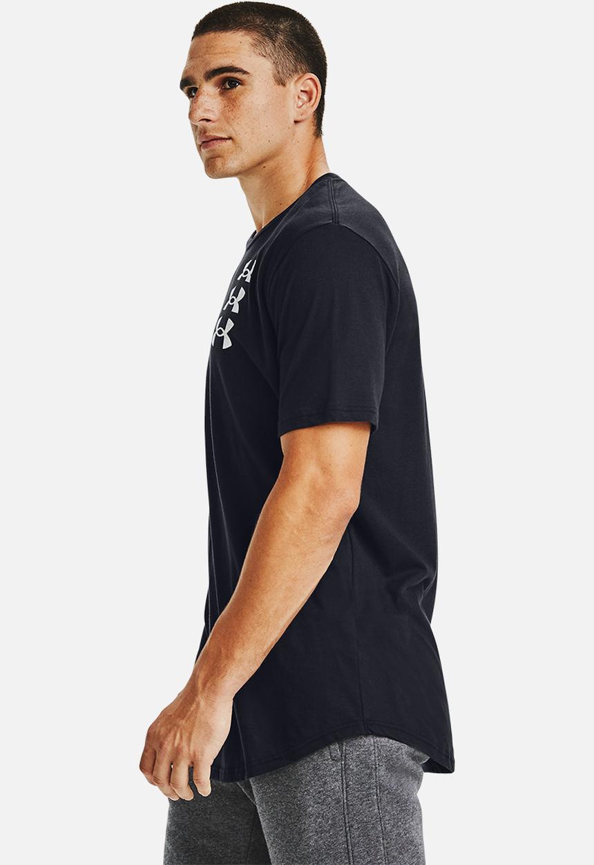 Under Armour - Ua triple stack logo short sleeve T-shirt - black