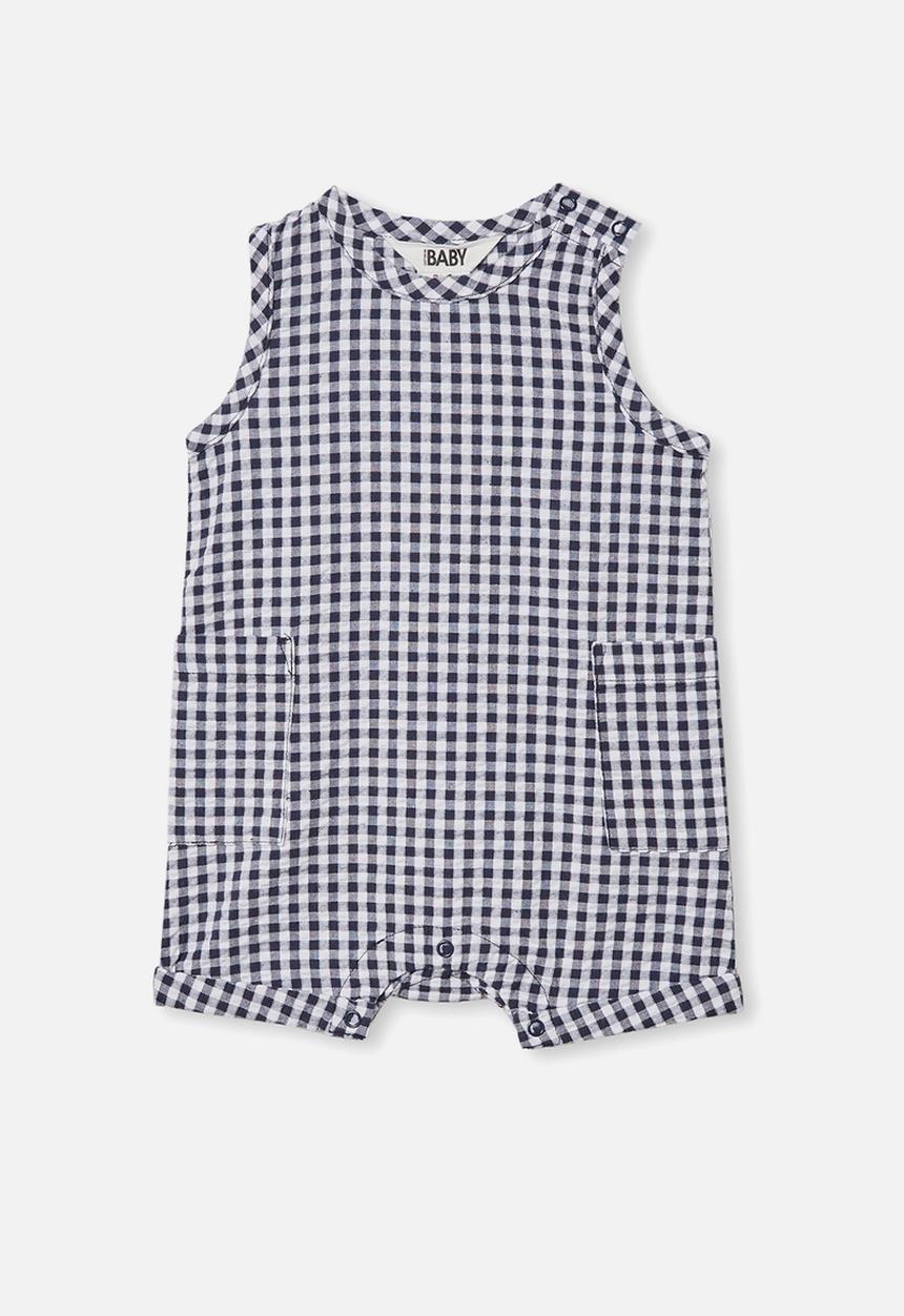 Cotton On - Tobias romper - navy blazer/mini gingham
