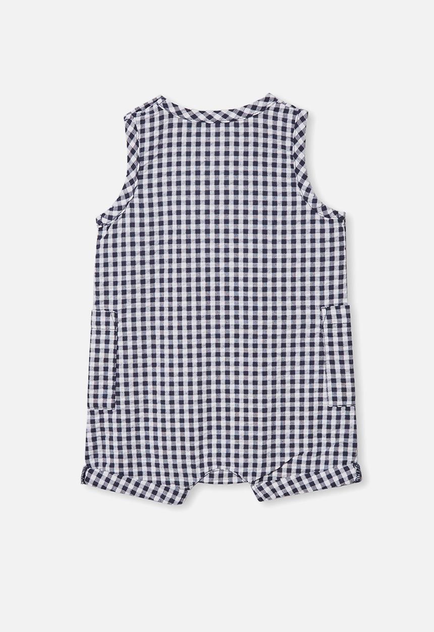 Cotton On - Tobias romper - navy blazer/mini gingham