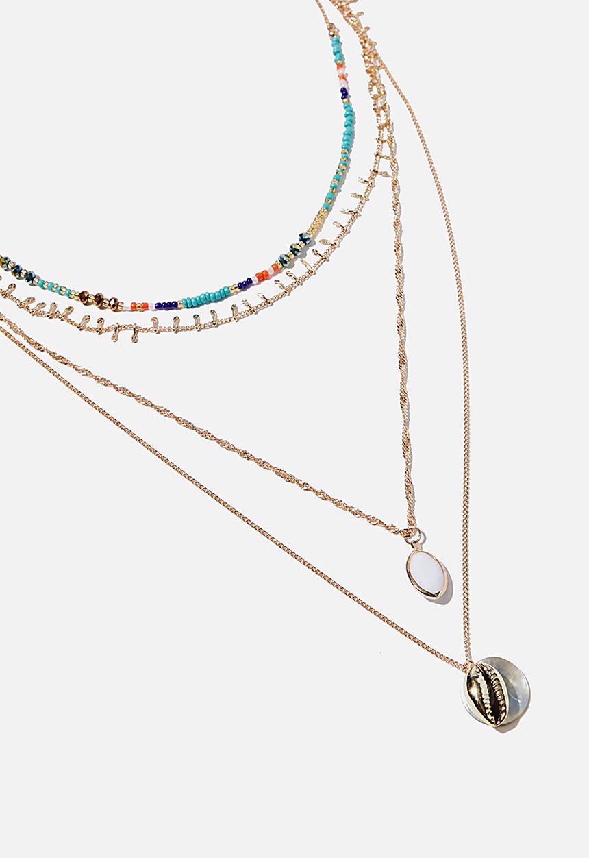 Rubi - Sunset at bondi multi layer necklace - multi