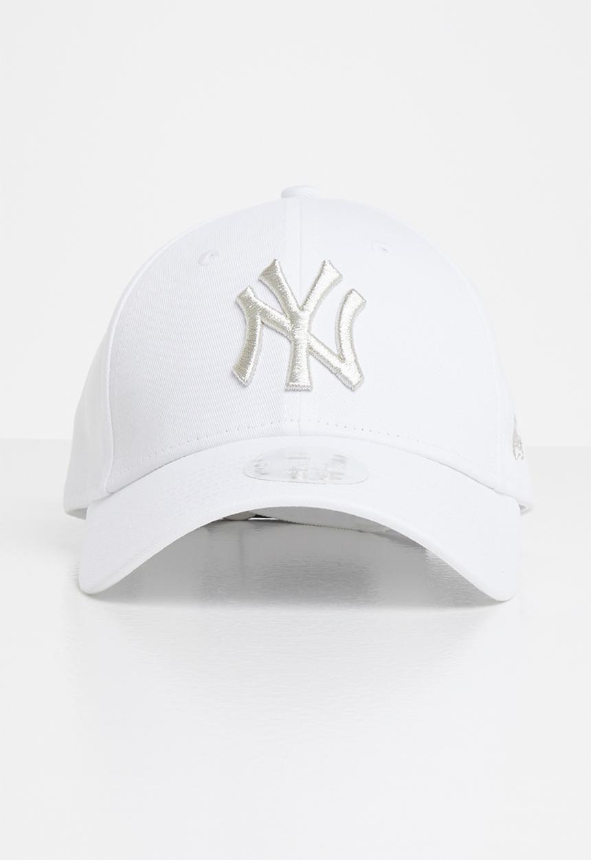 New Era - Metallic logo 9forty New York yankees - white & silver