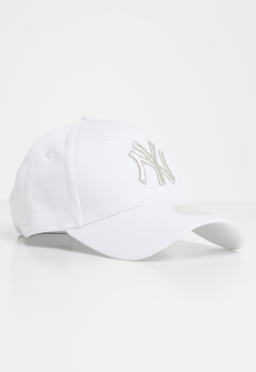 New Era - Metallic logo 9forty New York yankees - white & silver