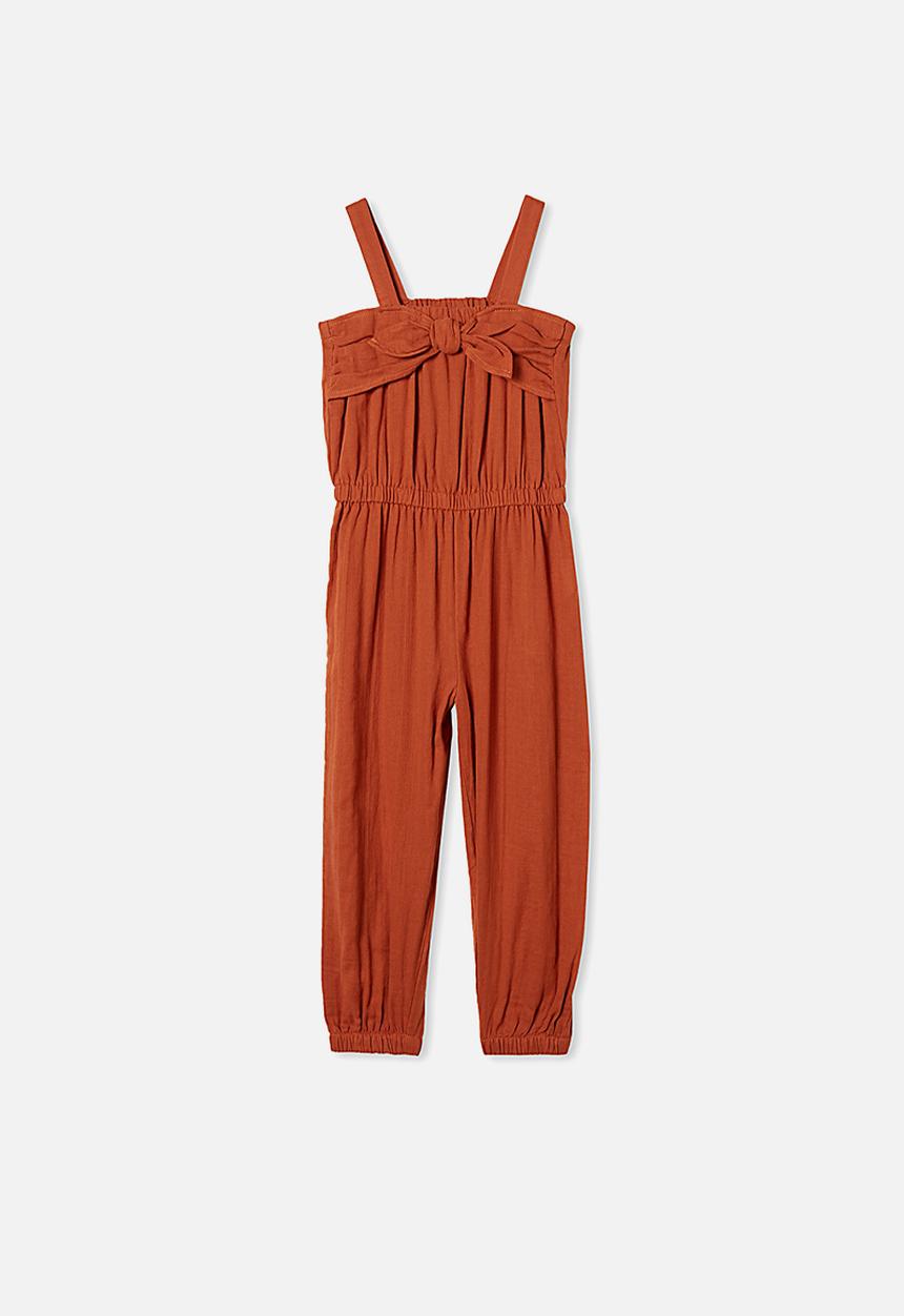 Cotton On - Tully tie front jumpsuit - roasted almond