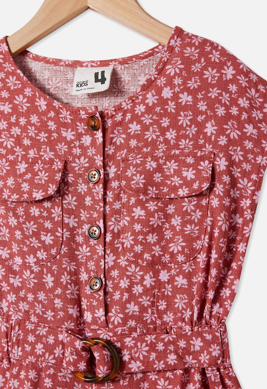 Cotton On - Remi playsuit - garnet/ditsy floral