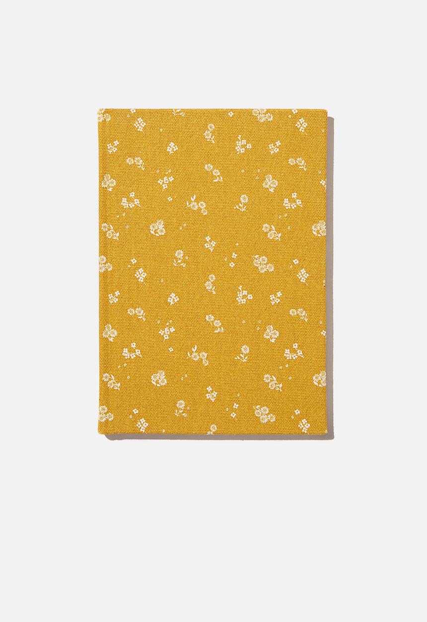Typo - A5 oxford notebook - dottie floral mustard