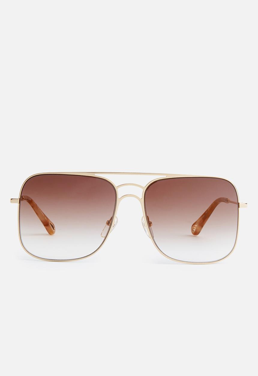 Chloe - Chloe sqaure sunglasses - gold & brown