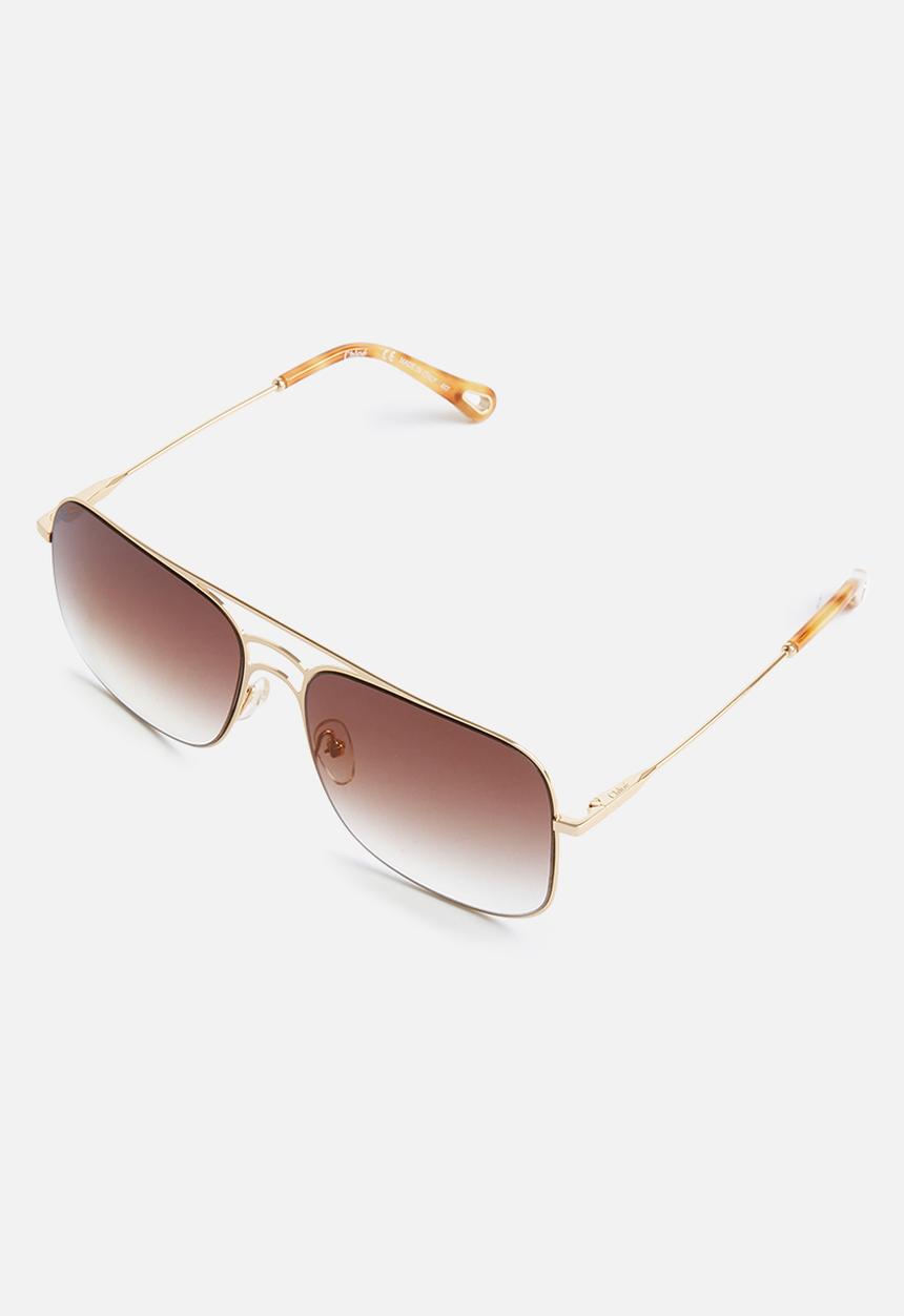 Chloe - Chloe sqaure sunglasses - gold & brown
