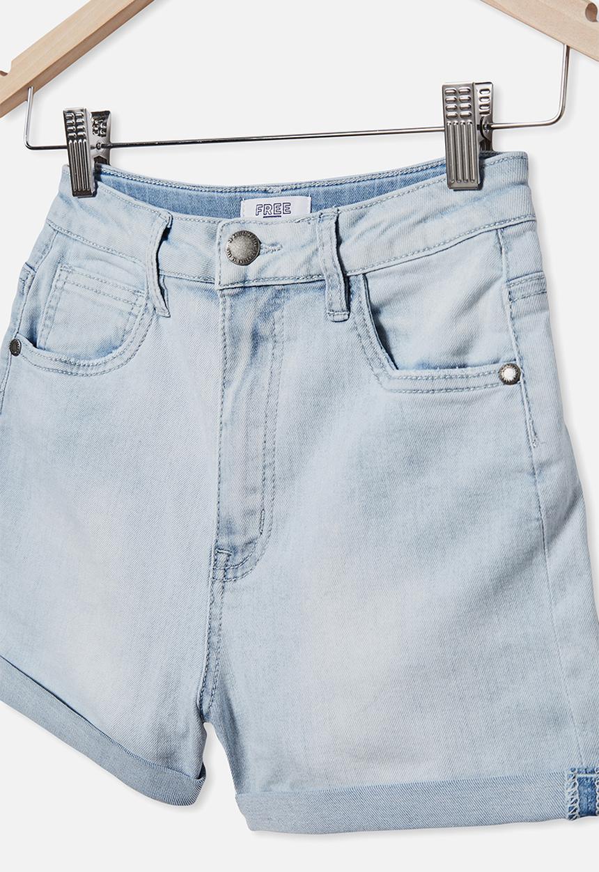 Free by Cotton On - Camie denim short - blue