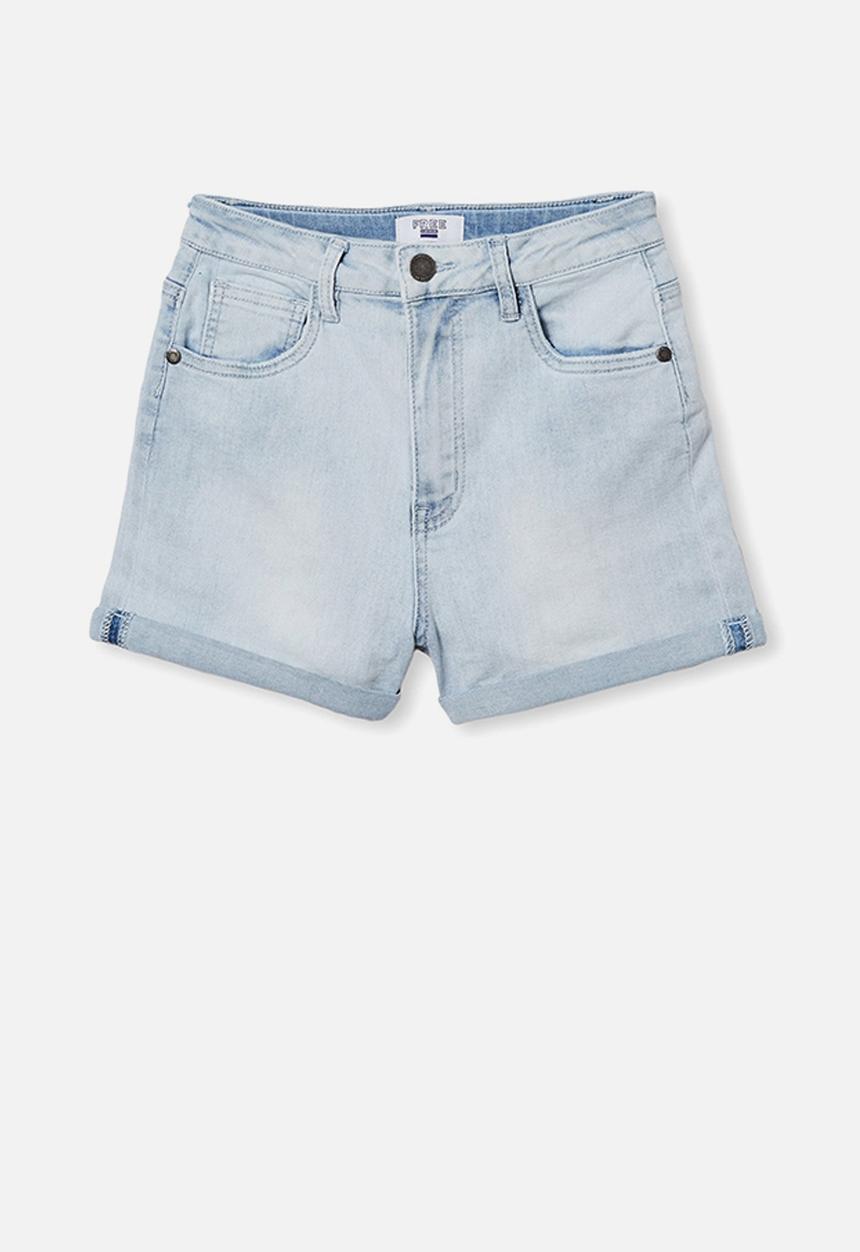 Free by Cotton On - Camie denim short - blue