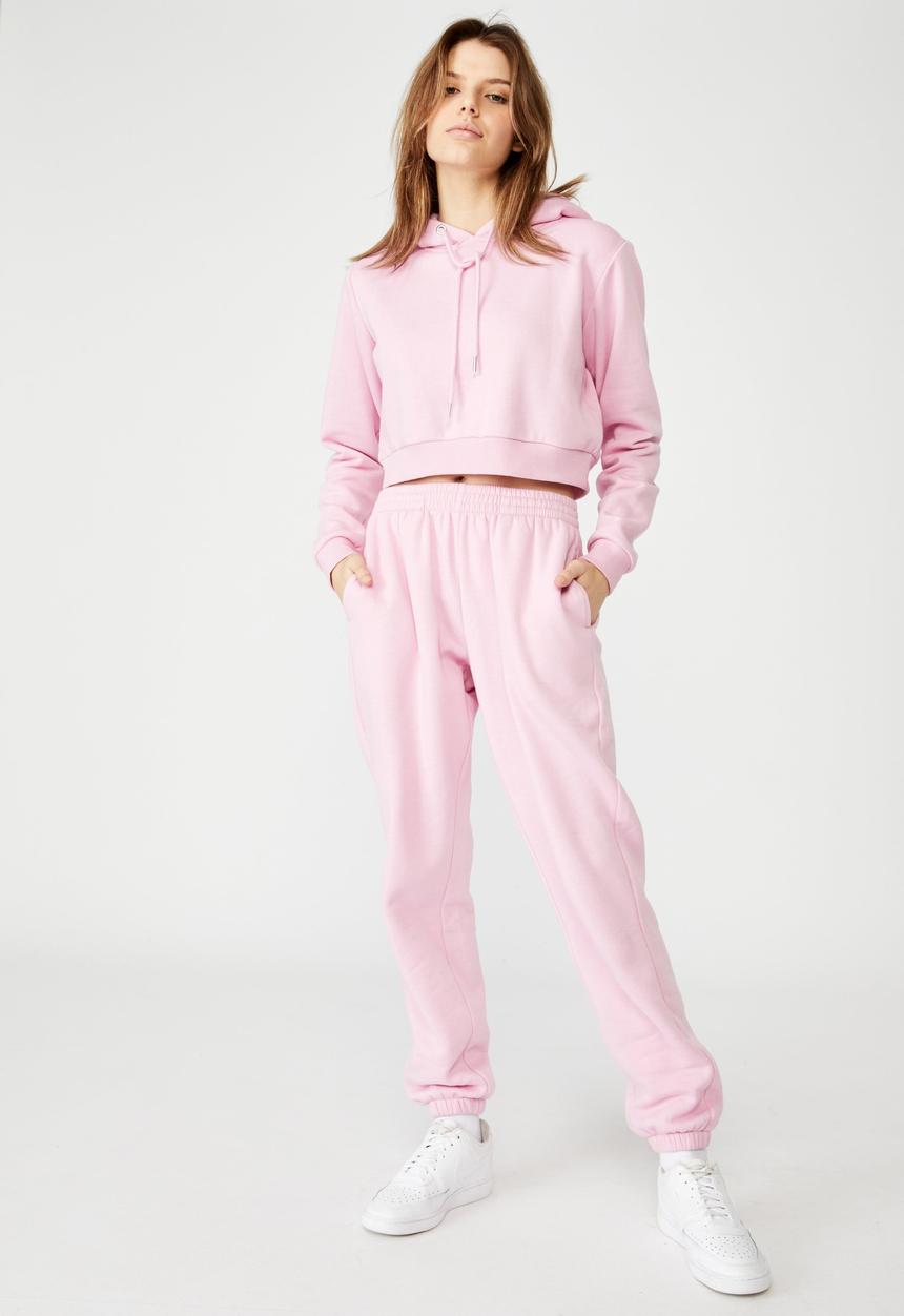 Factorie - Classic crop hoodie - pink