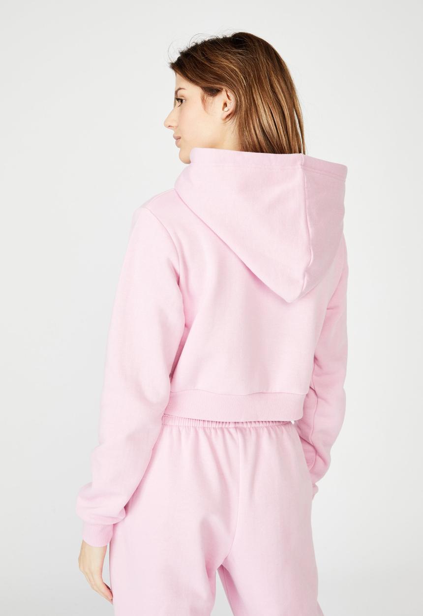 Factorie - Classic crop hoodie - pink