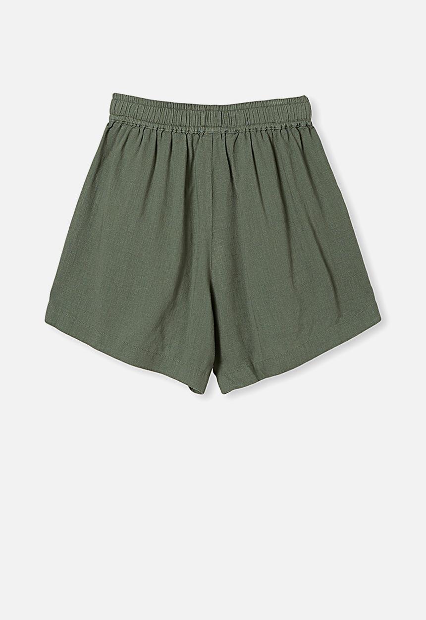 Free by Cotton On - Chelsea woven short - swag green