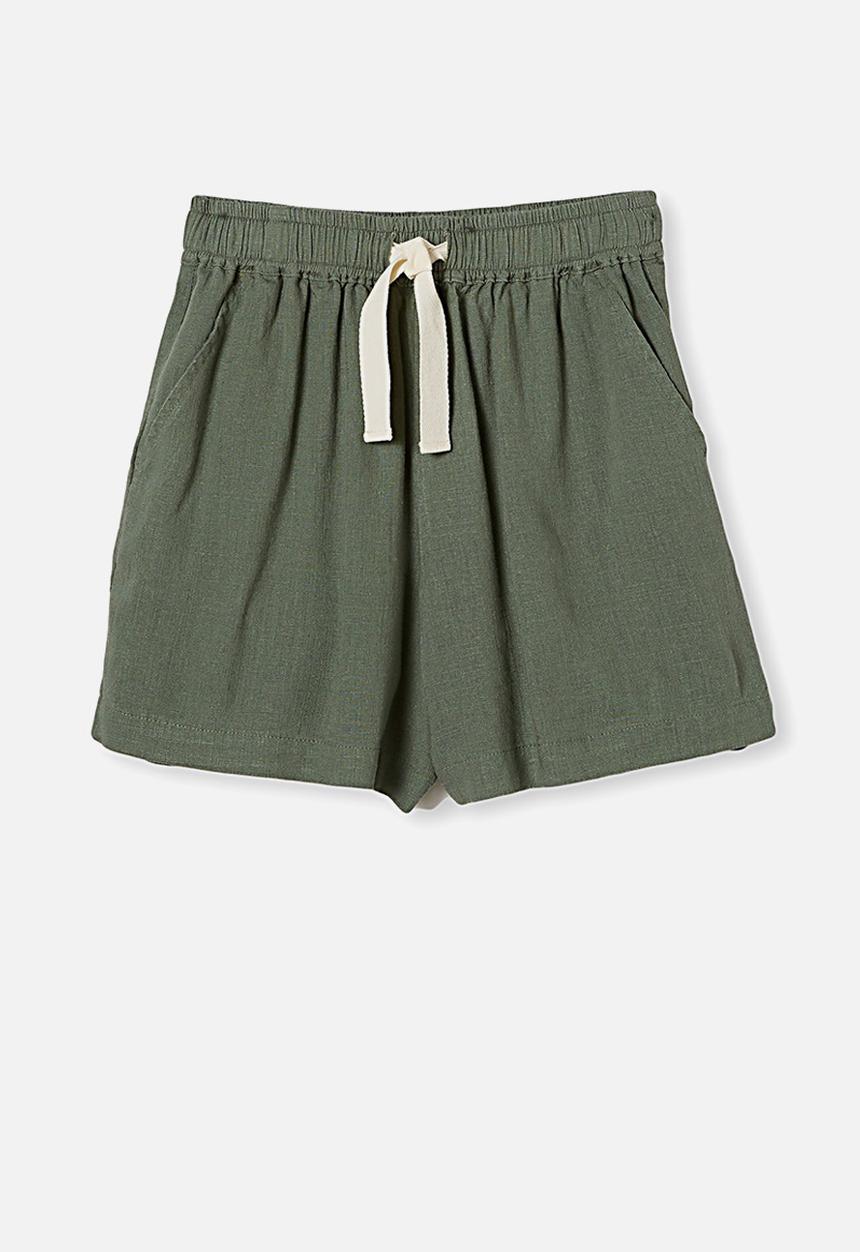 Free by Cotton On - Chelsea woven short - swag green