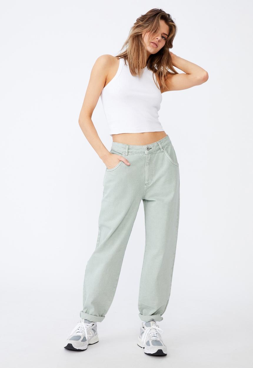 Factorie - Slouchy jean - sage green
