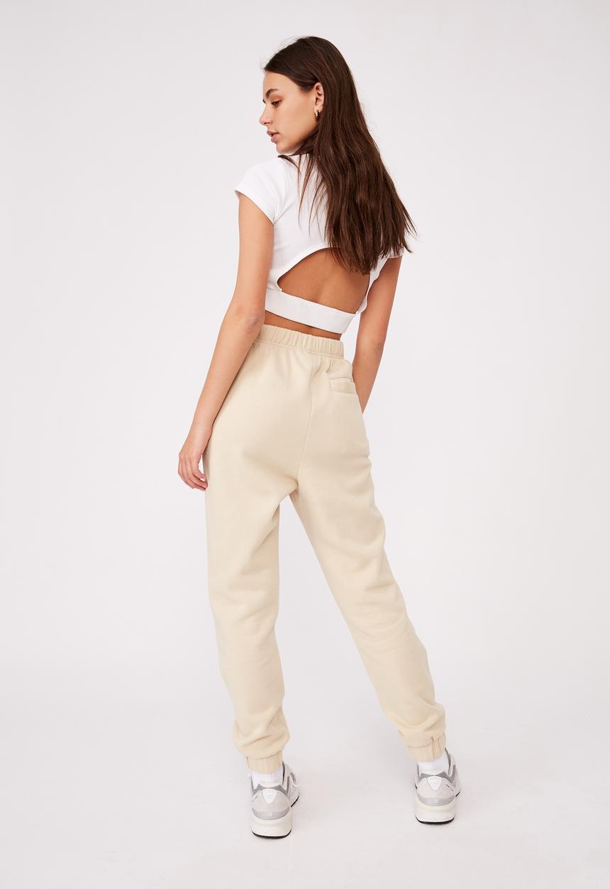 Factorie - Super high rise trackpant - beige