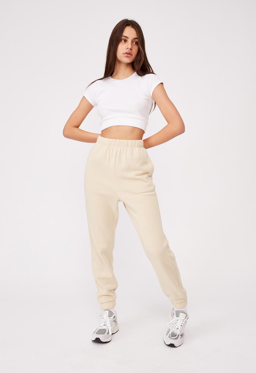Factorie - Super high rise trackpant - beige
