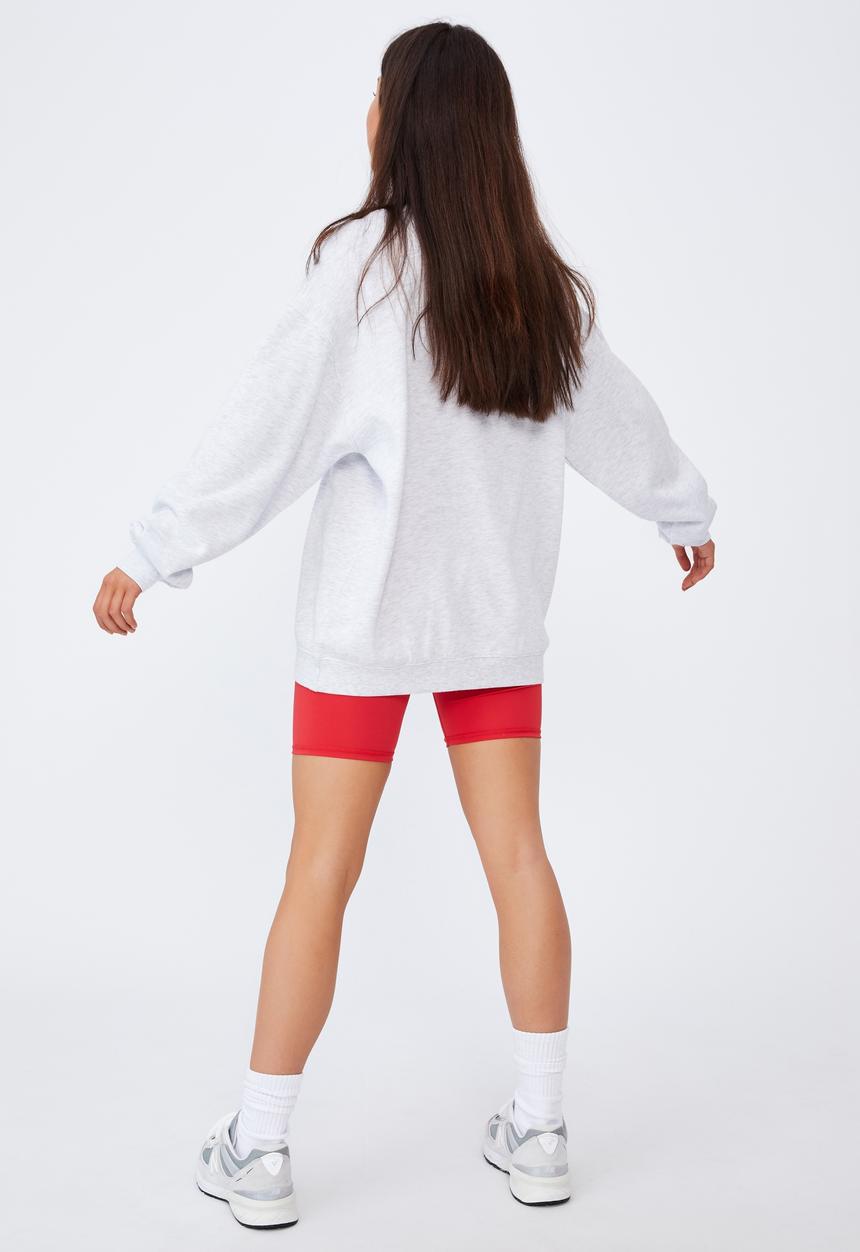 Factorie - Oversized graphic crew - grey