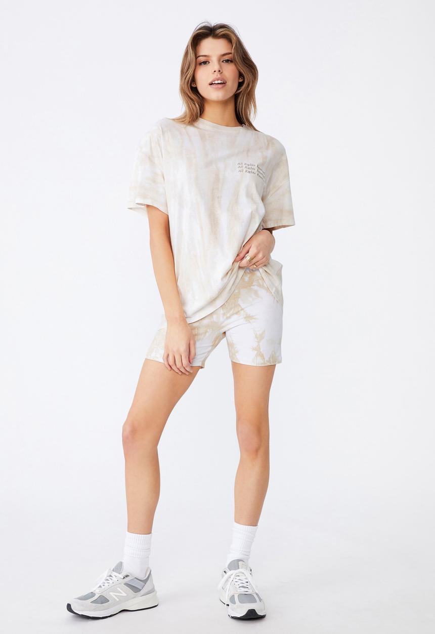 Factorie - Super relaxed graphic tee - neutral
