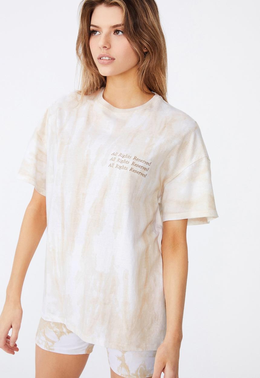 Factorie - Super relaxed graphic tee - neutral