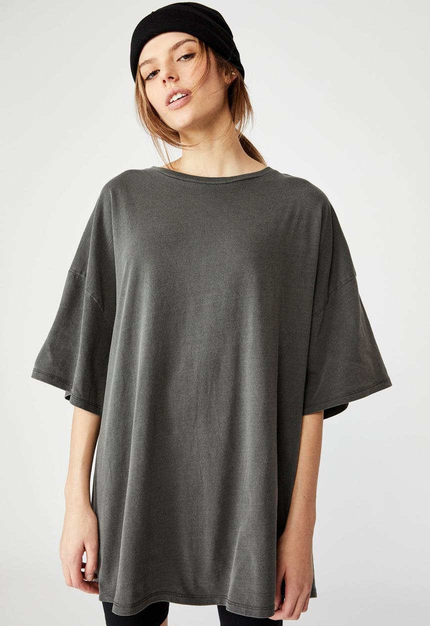 Factorie - T-shirt dress - washed black