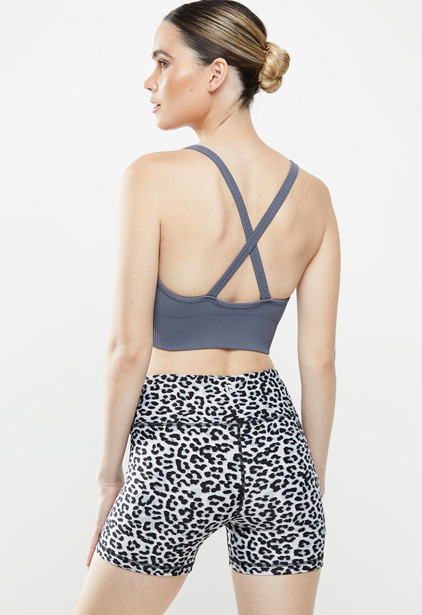 Cotton On - Lifestyle rib seamless crop - grey