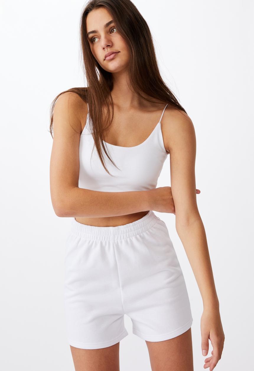 Factorie - Hype fleece short - white