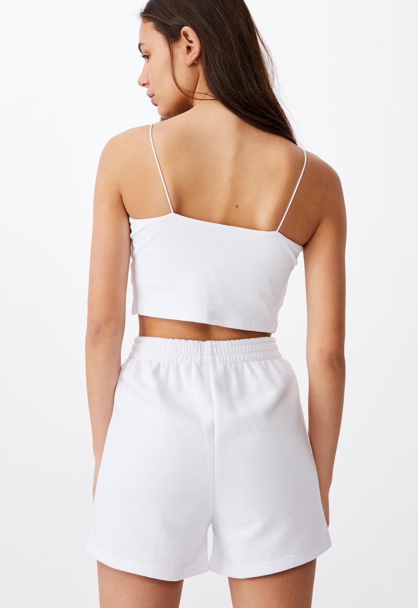 Factorie - Hype fleece short - white