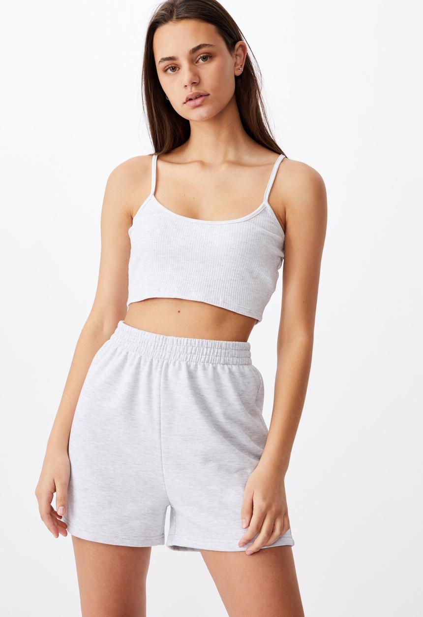 Factorie - Hype fleece short - light grey 