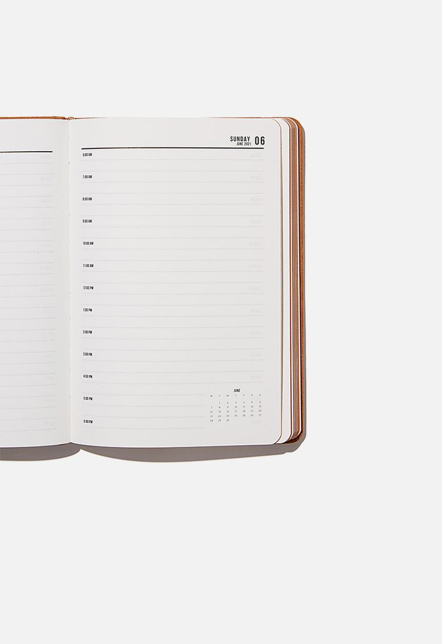 Typo - 2021 a5 daily buffalo diary - mid tan