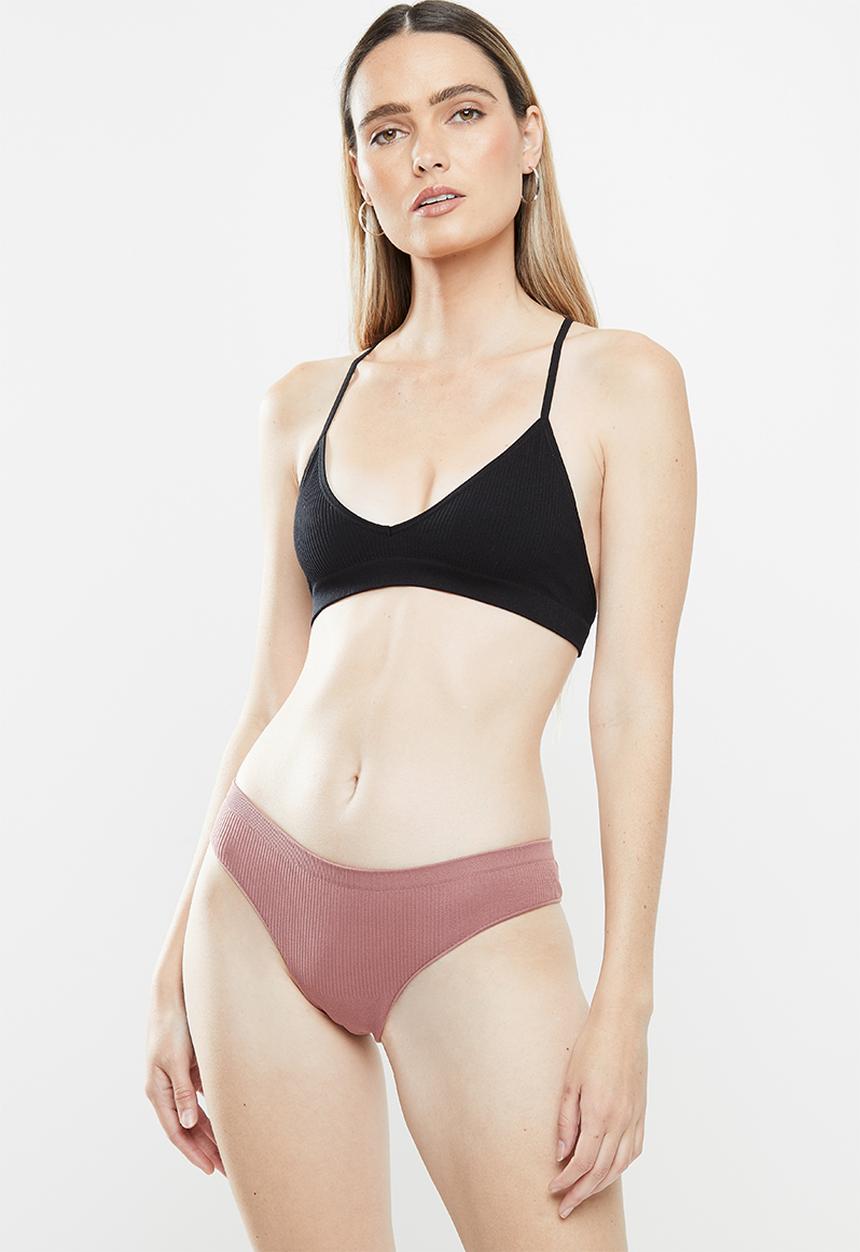 Cotton On - Seamfree rib brasiliano brief 3pack - multi