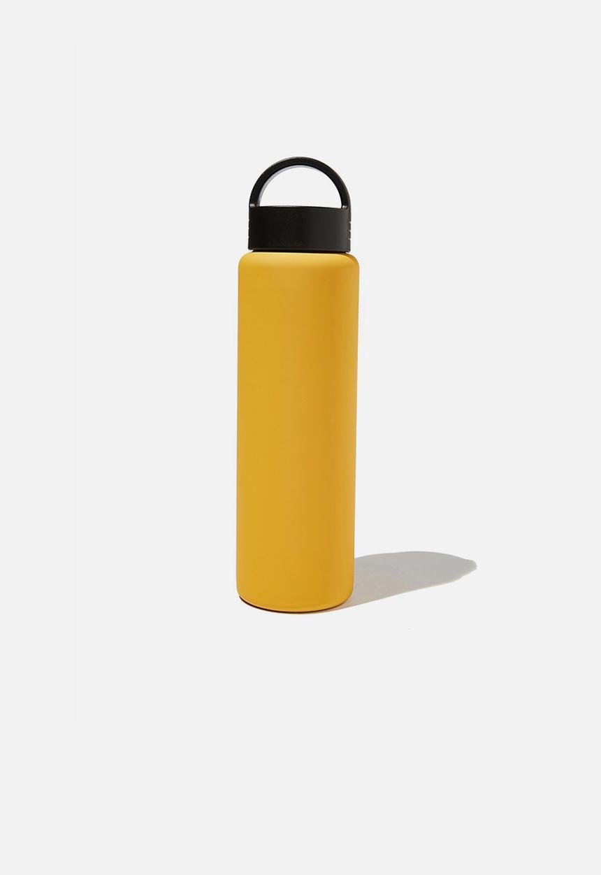 Typo - Gotta go metal drink bottle - mustard
