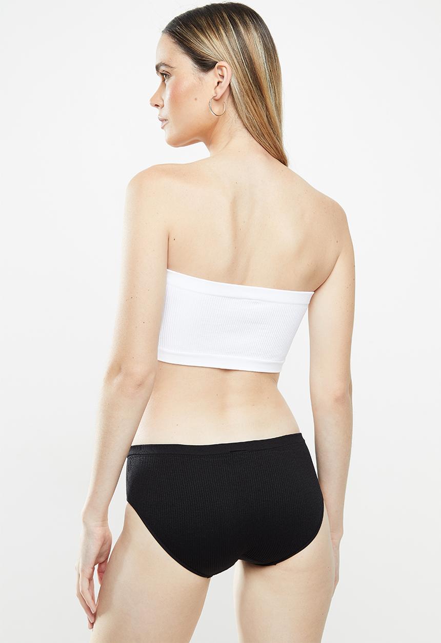 Cotton On - Seamfree rib boyleg brief 3pack - black & green