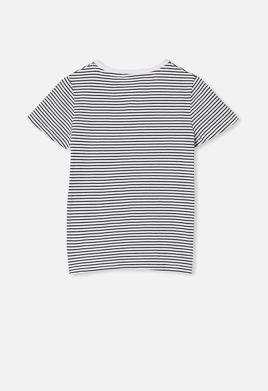 Cotton On - Penelope short sleeve tee - navy blazer stripe/linework floral