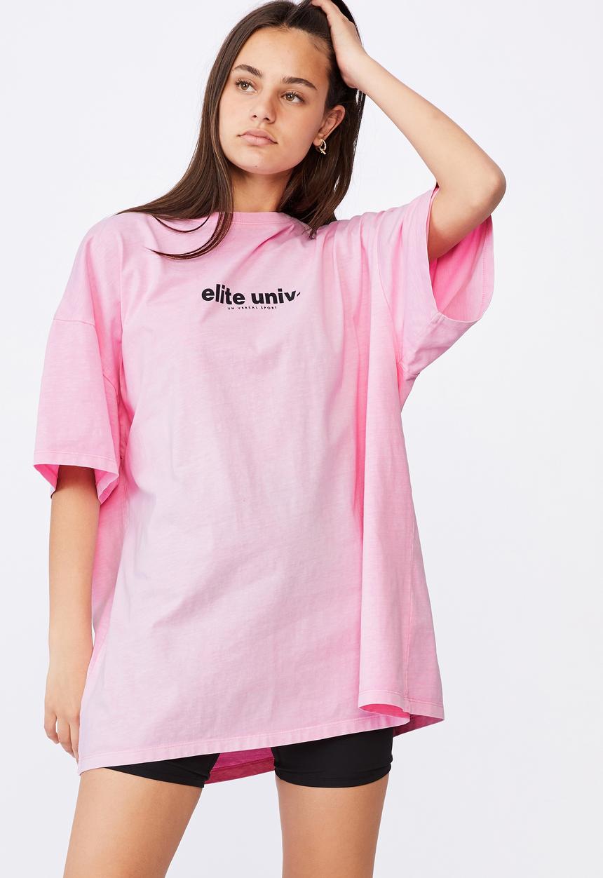 Factorie - Graphic T-shirt dress - pink