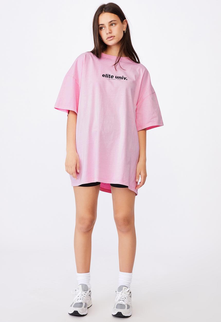 Factorie - Graphic T-shirt dress - pink