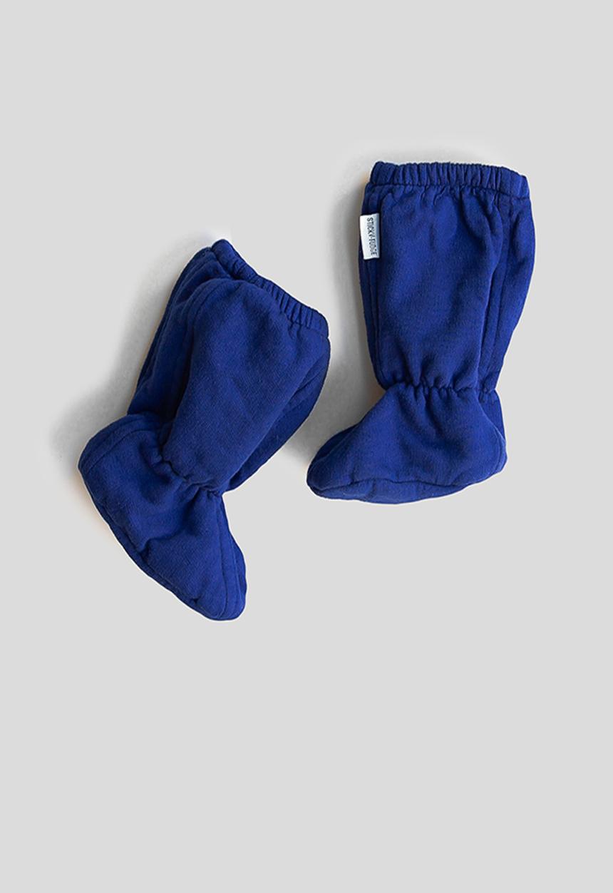 Sticky Fudge - Fleece booties - indigo