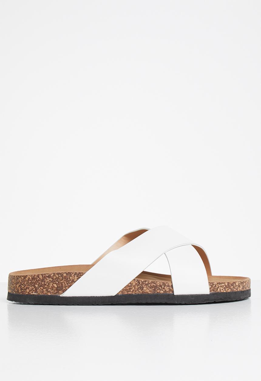 Jada - Criss-cross slide - white