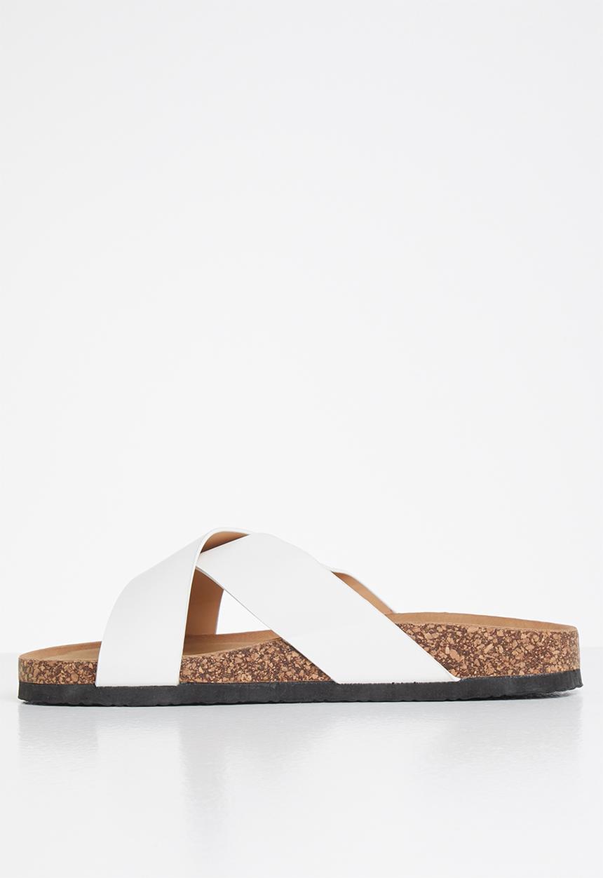 Jada - Criss-cross slide - white