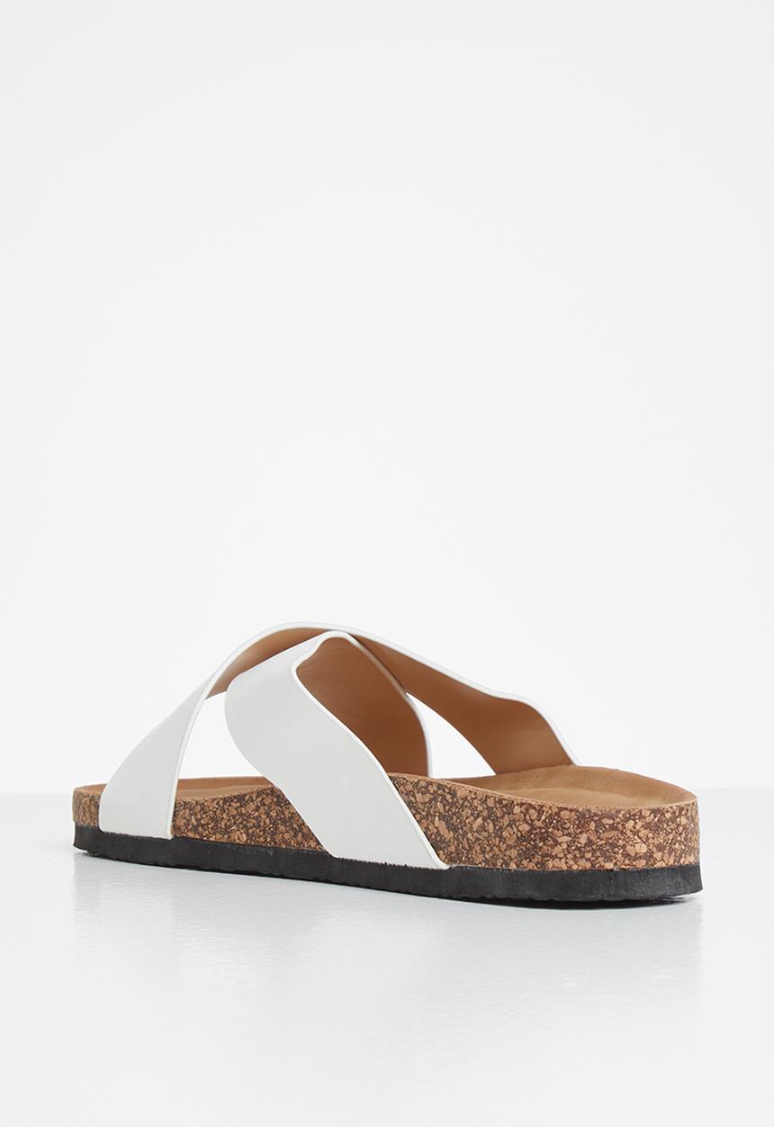Jada - Criss-cross slide - white