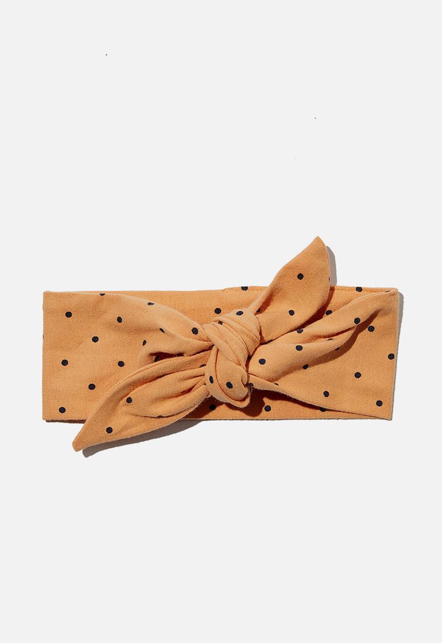 Cotton On - The tie headband - joy spot apricot sun/navy blazer