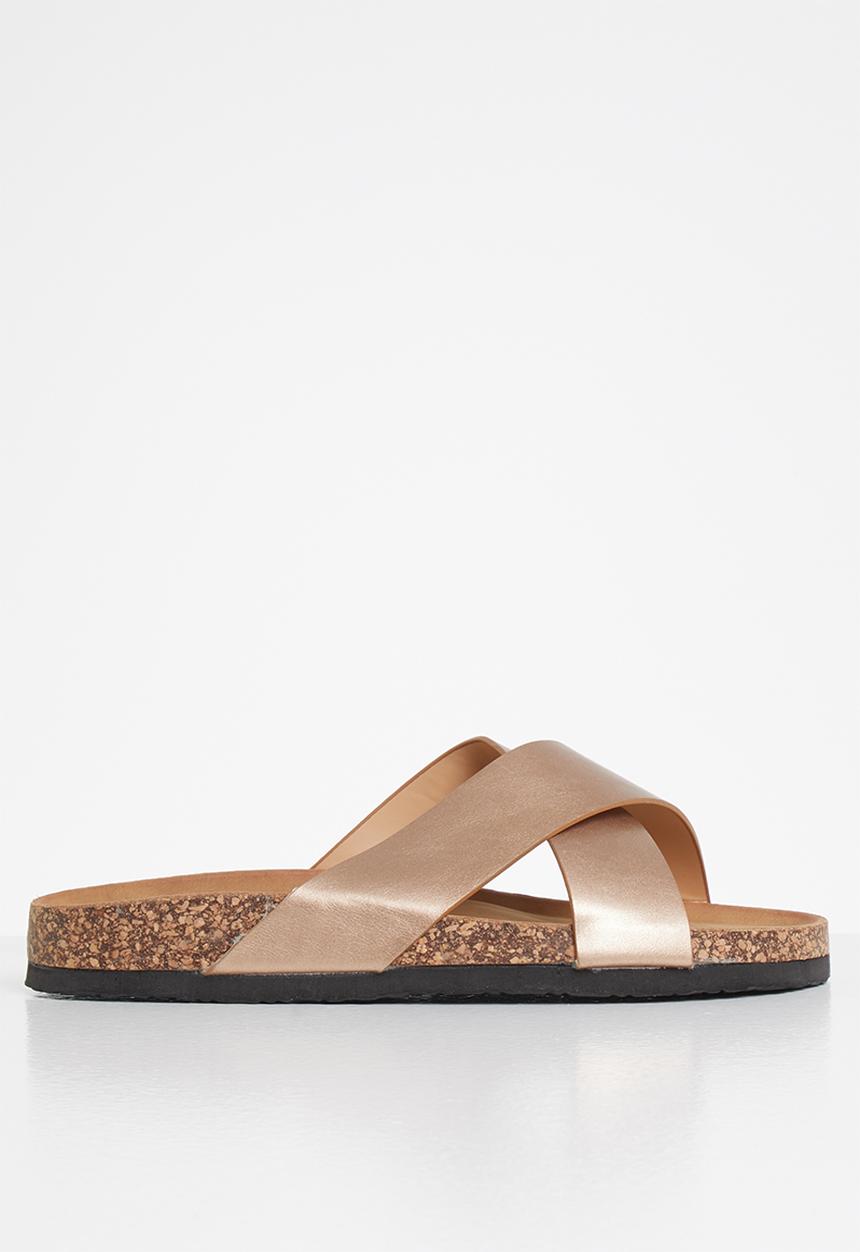 Jada - Criss-cross slide - rose gold