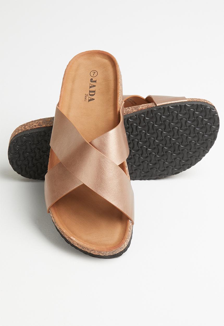 Jada - Criss-cross slide - rose gold