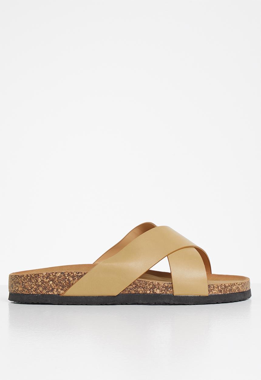 Jada - Criss-cross slide - beige