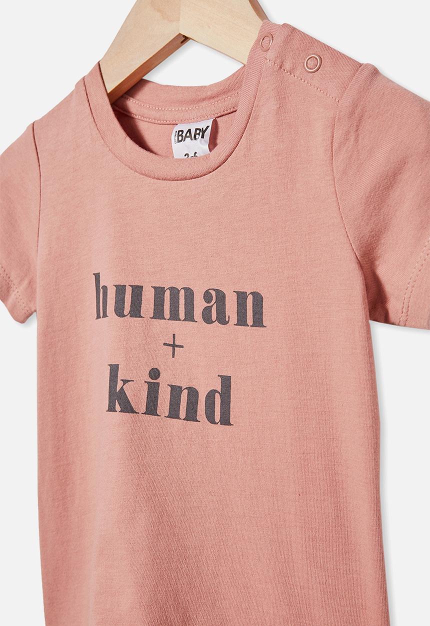 Cotton On - Jamie short sleeve tee - clay pigeon/human + kind