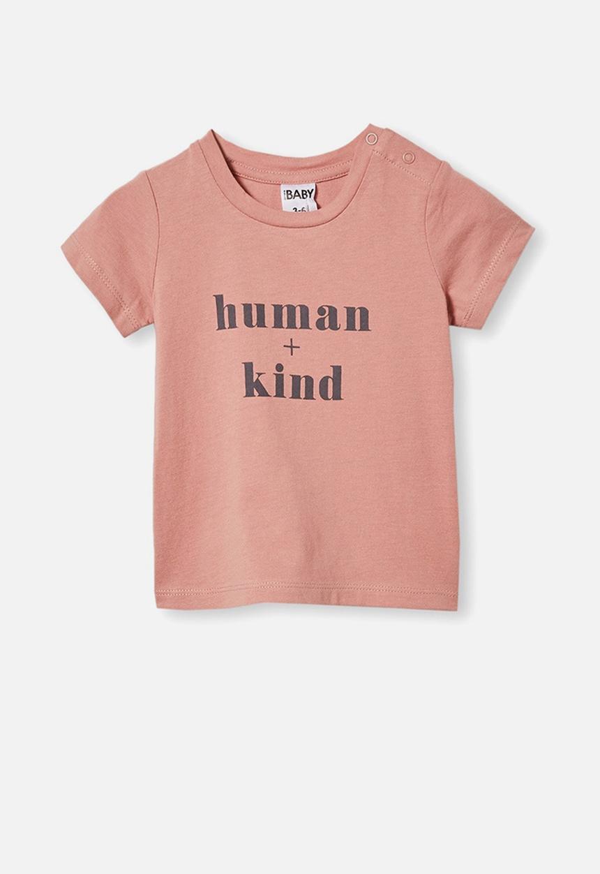 Cotton On - Jamie short sleeve tee - clay pigeon/human + kind