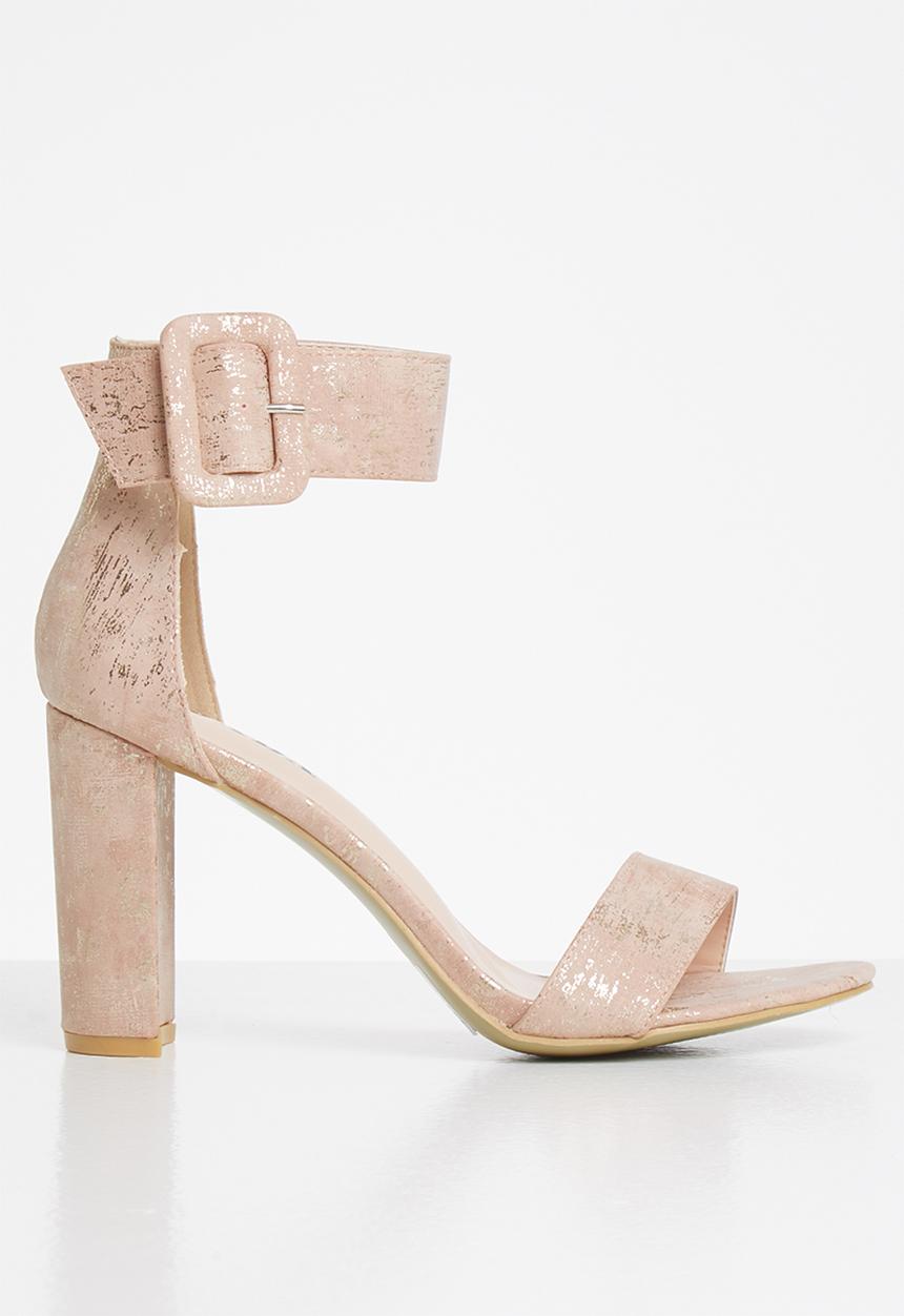 Jada - Big buckle heel - dusty pink