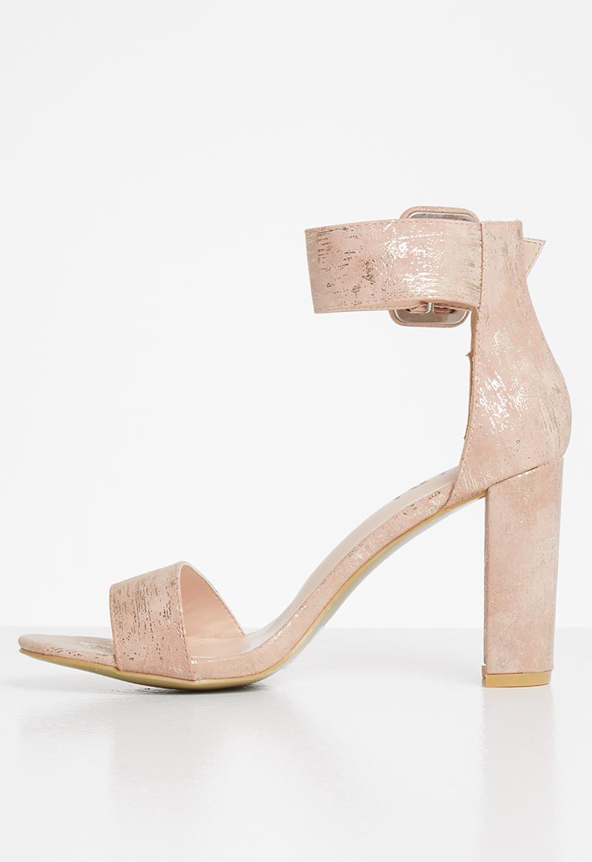 Jada - Big buckle heel - dusty pink