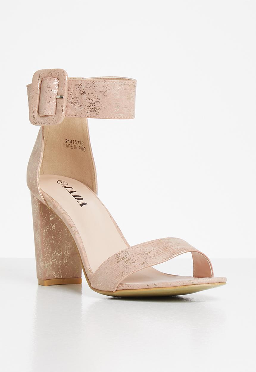 Jada - Big buckle heel - dusty pink