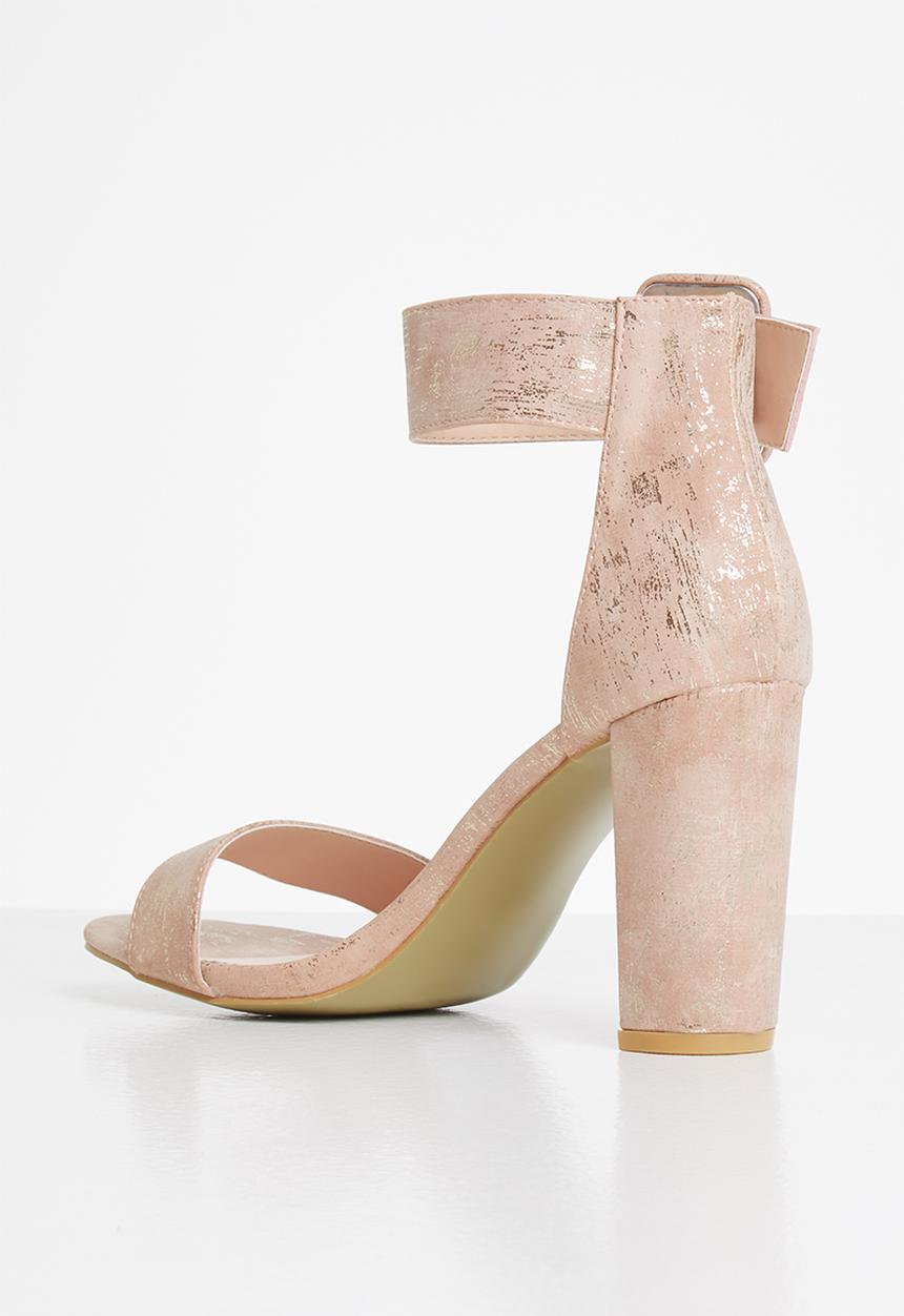 Jada - Big buckle heel - dusty pink