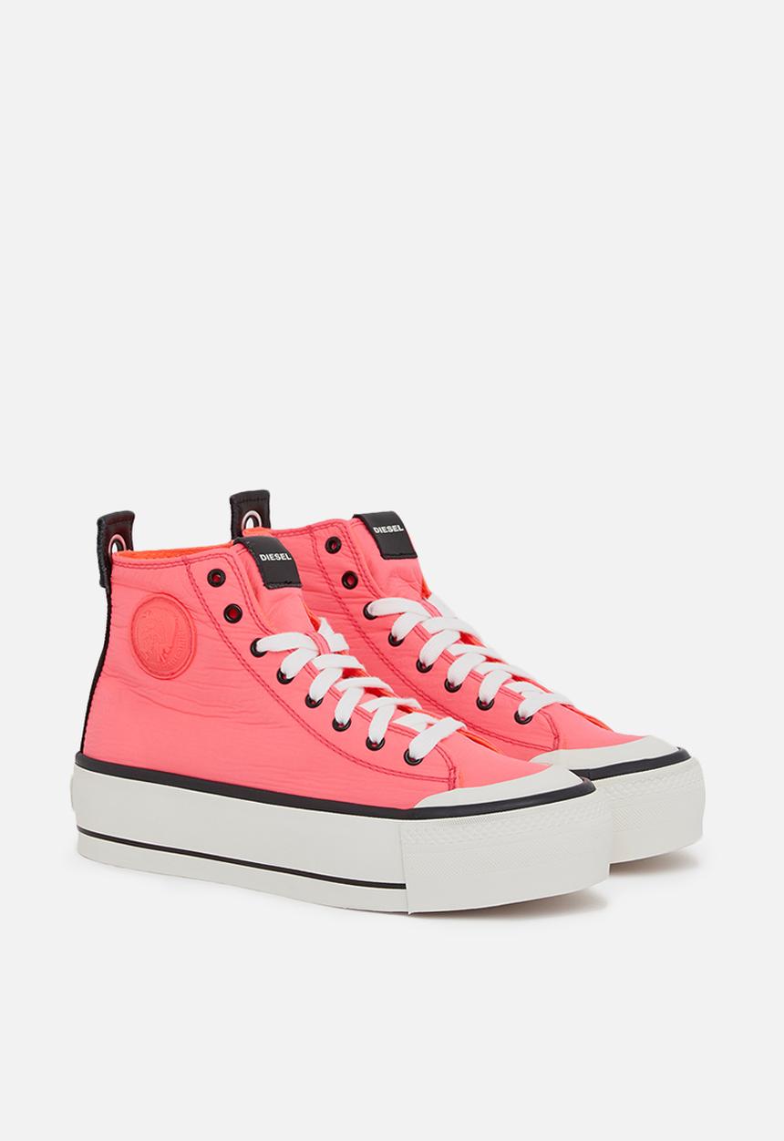 Diesel  - S-astico mc wedge sneakers - neon pink